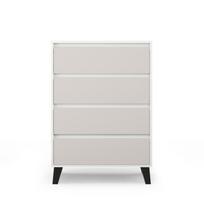 Komoda Mebelbos Borg 4s 70, 70x38,8x99,4 cm, smėlio spalvos/balta
