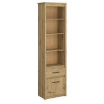 Knygų lentyna Mebelbos Ayson 1d1s, 55,6x36,2x210,6 cm, ruda