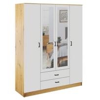Spinta Mebelbos Kami 4d2s, 160x53,8x205,6 cm, ruda/balta