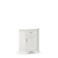 Komoda Mebelbos Irys 1d1s, 59x59x88,7 cm, balta