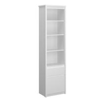 Knygų lentyna Mebelbos Erden 1d1s, 55,6x36,2x210,6 cm, balta