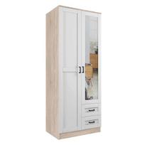 Spinta Mebelbos Kami 2d2s, 80x53,8x205,6 cm, balta/ruda
