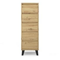Komoda Mebelbos Borg 5s 40, 40x38,8x120,4 cm, ruda