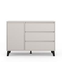 Komoda Mebelbos Borg 1d3s, 110x38,9x78,4 cm, smėlio spalvos