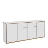 Komoda Mebelbos Complex 4d2s, 220x40x88,5 cm, balta