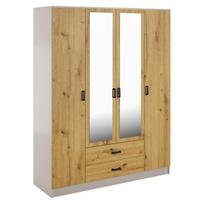 Spinta Mebelbos Kami 4d2s, 160x53,8x205,6 cm, smėlio spalvos/ruda