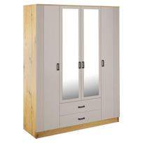 Spinta Mebelbos Kami 4d2s, 160x53,8x205,6 cm, ruda/smėlio spalvos