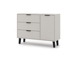 Komoda Mebelbos Borg Duo 1d3s, 110x38,9x81,4 cm, smėlio spalvos