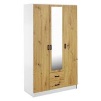 Spinta Mebelbos Kami 3d2s, 120x53,8x205,6 cm, balta/ruda