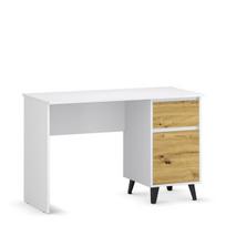 Rašomasis stalas Mebelbos Borg 1d1s 120, 117x47x75,6 cm, baltas/rudas