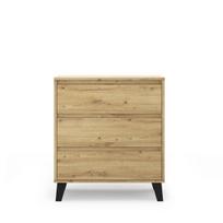 Komoda Mebelbos Borg 3s 70, 70x38,9x78,4 cm, ruda