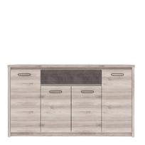 Komoda Mebelbos Jazz 4d1s, 166,6x40,3x95,2 cm, ruda