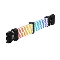 Gamemax maitinimo kabelio prailginimas VGA/CPU 2x8PIN-B, 30cm, 7A, 2x8 pin jungtis, RGB LED apšvietimas