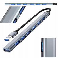 Aliuminio Usb 3.0 Hub 7 prievadų, 5Gbps, Slim dizainas