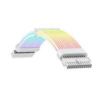 Gamemax maitinimo kabelio prailginimas MB 24PIN-W, 0.24m, 24-pin jungtis, 7A, RGB LED apšvietimas