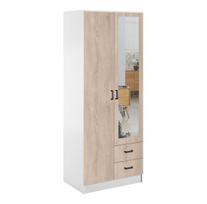 Spinta Mebelbos Kami 2d2s, 80x53,8x205,6 cm, balta/smėlio spalvos