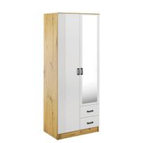 Spinta Mebelbos Kami 2d2s, 80x53,8x205,6 cm, balta/ruda