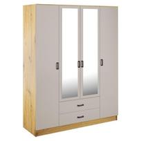 Spinta Mebelbos Kami 4d2s, 160x53,8x205,6 cm, ruda/smėlio spalvos