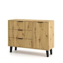 Komoda Mebelbos Borg Duo 1d3s, 110x38,9x81,4 cm, ruda