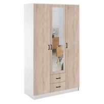 Spinta Mebelbos Kami 3d2s, 120x53,8x205,6 cm, balta/ruda