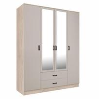 Spinta Mebelbos Kami 4d2s, 160x53,8x205,6 cm, ruda/balta