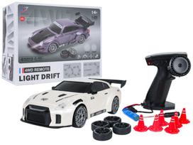 RC drift automobilis 1:20 su šviesomis baltas