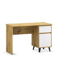 Rašomasis stalas Mebelbos Borg 1d1s 120, 117x47x75,6 cm, rudas/baltas