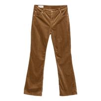 Kelnės moterims, Chaki, Corduroy flare jeans