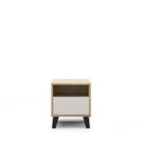 Spintelė prie lovos Mebelbos Borg 1s, 40x38,8x45,6 cm, ruda/smėlio spalvos