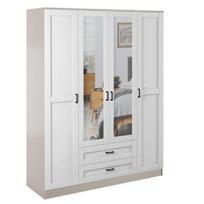 Spinta Mebelbos Kami 4d2s, 160x53,8x205,6 cm, smėlio spalvos/balta