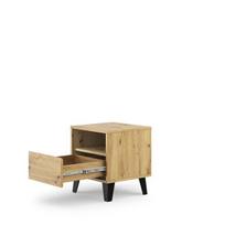 Spintelė prie lovos Mebelbos Borg 1s, 40x38,8x45,6 cm, ruda