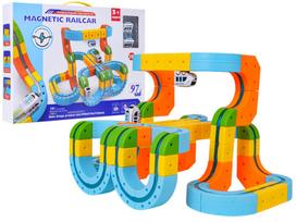 Spalvotas magnetinis traukinio takas 97 elementai