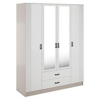Spinta Mebelbos Kami 4d2s, 160x53,8x205,6 cm, smėlio spalvos/balta