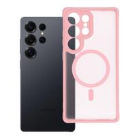 Case for Samsung S25 ULTRA Full Matte Mag Cover compatible with MagSafe light pink