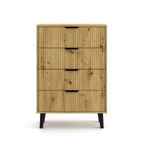 Komoda Mebelbos Borg Duo 4s, 70x38,9x102,4 cm, ruda