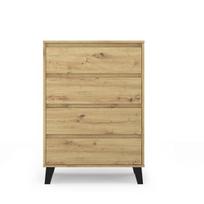 Komoda Mebelbos Borg 4s 70, 70x38,8x99,4 cm, ruda