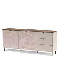 Komoda Mebelbos Evo 2d3s, 183,4x40x75,5 cm, smėlio spalvos/ruda