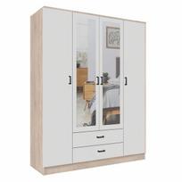 Spinta Mebelbos Kami 4d2s, 160x53,8x205,6 cm, ruda/balta