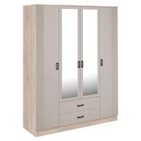 Spinta Mebelbos Kami 4d2s, 160x53,8x205,6 cm, smėlio spalvos/ruda