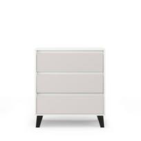 Komoda Mebelbos Borg 3s 70, 70x38,9x78,4 cm, balta/smėlio spalvos