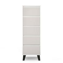 Komoda Mebelbos Borg 5s 40, 40x38,8x120,4 cm, balta
