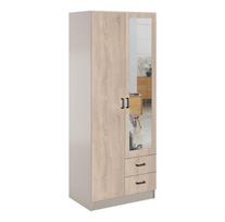 Spinta Mebelbos Kami 2d2s, 80x53,8x205,6 cm, smėlio spalvos/ruda