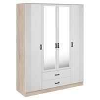Spinta Mebelbos Kami 4d2s, 160x53,8x205,6 cm, smėlio spalvos/balta