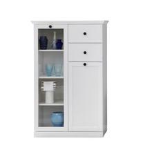Vitrina Mebelbos Brandson 1d1w2s, 81x41x129 cm, balta