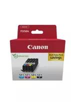 CANON Ink cartridge multipack CLI-551 6509B015 Black/Cyan/Magenta/Yellow 4 pcs
