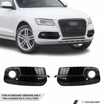 RS išvaizdos Priešrūkinių Grotelės, komplektas skirtas Audi Q5 8R facelift (12-17) standartinei versijai, juodos