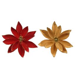 Kalėdinė dekoracija MAGNOLIJA, įsegama, 2 spalvų, 15 x 35 cm, 1 vnt