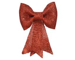 Kalėdinė dekoracija - kaspinas BOWTIE, raudonos sp., 2,5 x 12 x 14 cm, 1 vnt