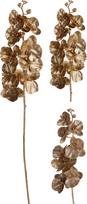 Dirbtinė gėlė ORCHID GLITTER, auksinės sp., 2 rūšių, 98 cm