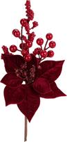 Dirbtinė gėlių puokštė XMAS GIFT, raudonos sp., 29 cm